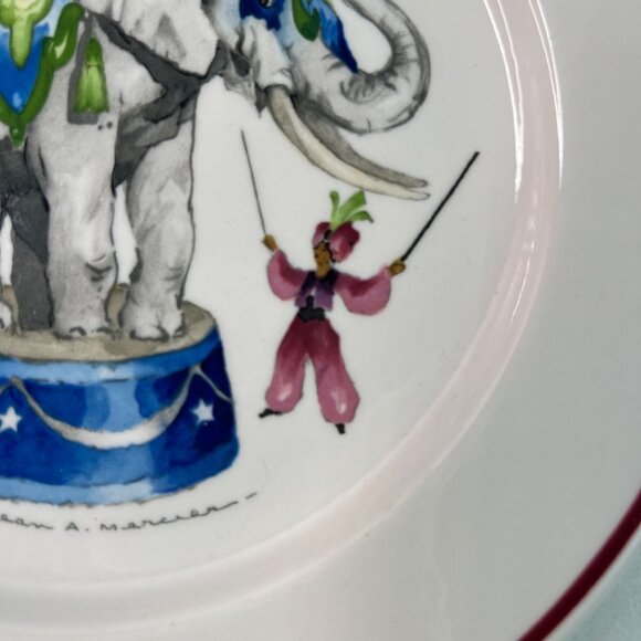 Villeroy & Boch Circus-Themed Porcelain Plate Le Cirque Elephant Ringmaster - Picture 2 of 7
